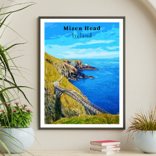 Affiche Mizen Head Cork Irlande Style rétro