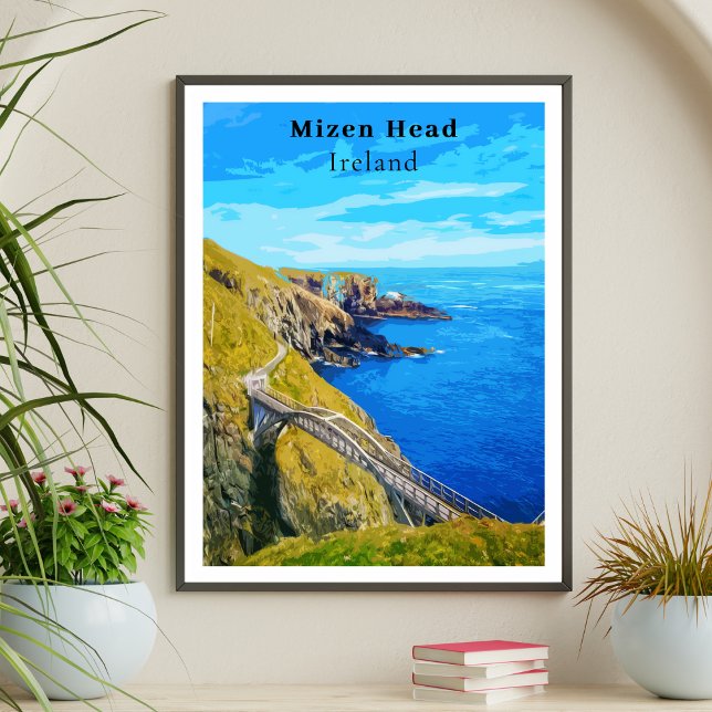 Affiche Mizen Head Cork Irlande Style rétro (Créateur téléchargé)
