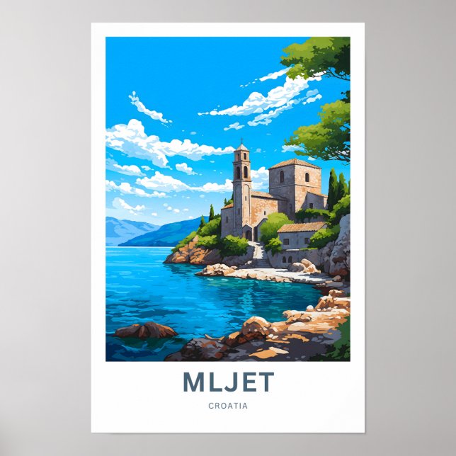Affiche Mljet Croatie Imprimer (Devant)