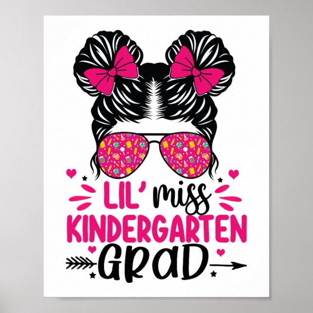 Affiche Mlle Kindergarten Grad Graduation Girls Graduated  (Devant)