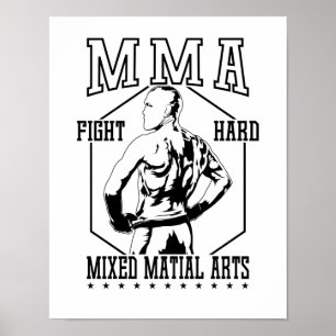 Affiche MMA Combattants de la lutte contre la violence