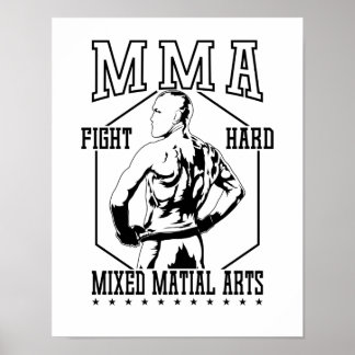 Affiche MMA Combattants de la lutte contre la violence