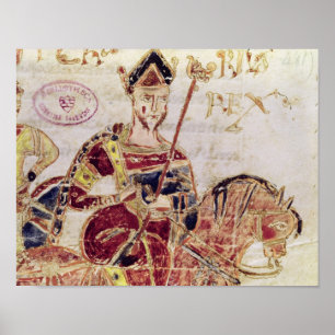 Affiche Mme 4 Lothair I sur son cheval