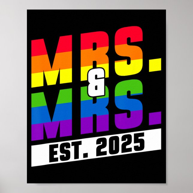 Affiche Mme Et Mme Est. 2025 - Mariage Gay pride (Devant)