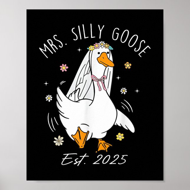 Affiche Mme Silly Goose Couple Correspondant Mariage Funny (Devant)