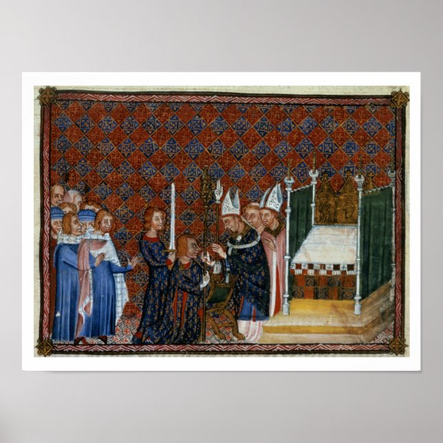 Affiche Mme Tiberius B Viii f.58 Coronation du roi Charles (Devant)
