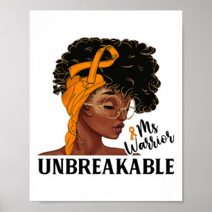 Affiche Mme Warrior Incassable Black Woman Crps Sensibilis