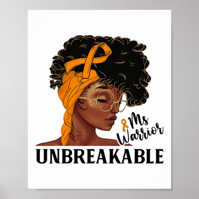 Affiche Mme Warrior Incassable Black Woman Crps Sensibilis (Devant)