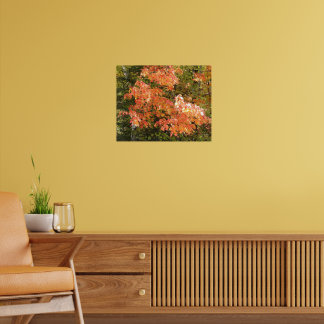 Affiche MN Automne Or et Feuilles Orange