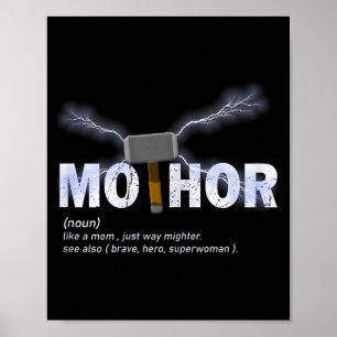 Affiche Mo-thor comme maman beaucoup plus puissante drôle