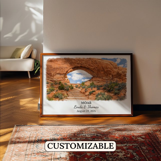 Affiche Moab Utah, Aquarelle, Sur mesure (Créateur téléchargé)