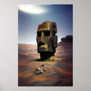 Affiche Moai de Mars Wombott