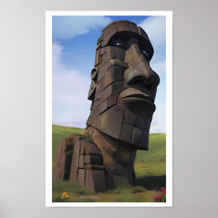 Affiche Moai sur la Molehill