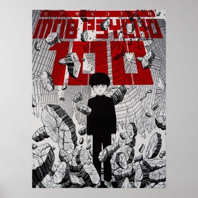 Affiche Mob Psycho 100 Vintage (Devant)