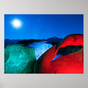 Affiche Mobius Arch & rochers Alabama Hills, Californie