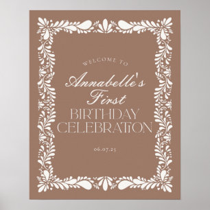 Affiche Mocha Brown Talavera Fiesta Bienvenue