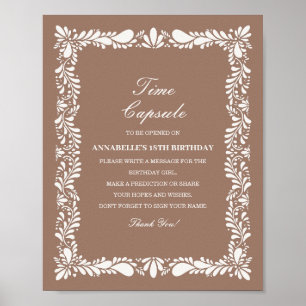 Affiche Mocha Brown Talavera Temps Capsule Anniversaire Je