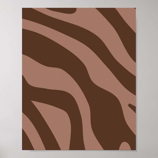 Affiche Mocha Mousse Abstrait rétro 03 (Devant)