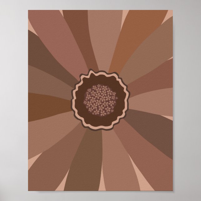Affiche Mocha Mousse Daisy Floral (Devant)