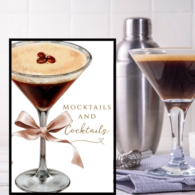Affiche Mocktails Cocktails Espresso Martini Fête des mari (Créateur téléchargé)