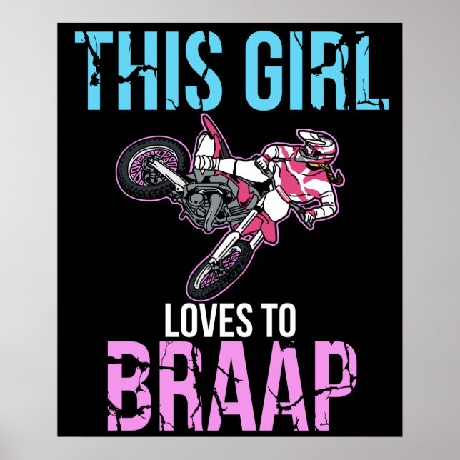 Affiche Mocycle Girls Dirt Bike Women Motocross Braap (Devant)