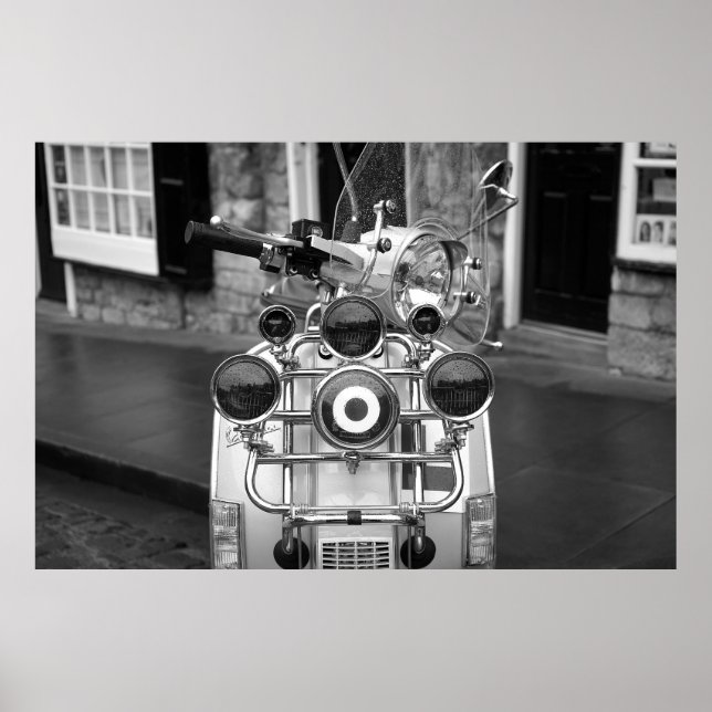 Affiche Mod vintage scooter (Devant)