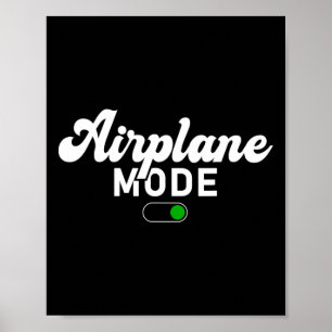 Affiche Mode Avion Activé Vacances D'été Drôle 