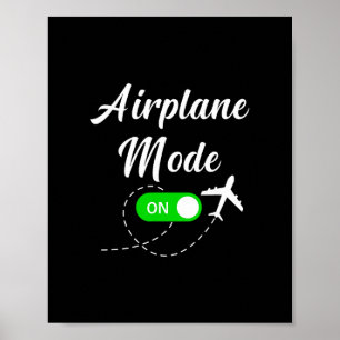 Affiche Mode Avion Voyage Drôle Pilote D'avion Vacances