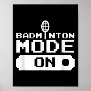 Affiche Mode Badminton Activé Équipe Navette Joueur Entraî