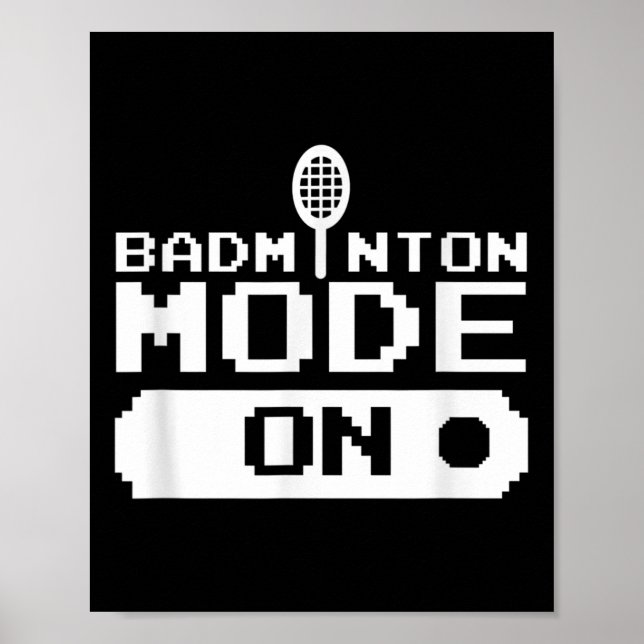 Affiche Mode Badminton Activé Équipe Navette Joueur Entraî (Devant)