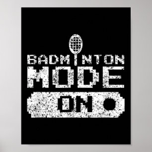 Affiche Mode Badminton Activé Équipe Navette Joueur Entraî