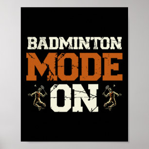 Affiche Mode Badminton Sur La Raquette De Navette