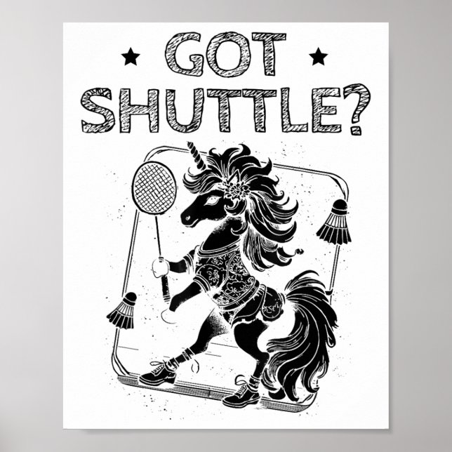 Affiche Mode Badminton sur raquette de volant  (Devant)