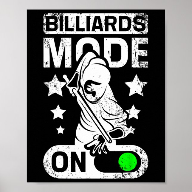 Affiche Mode Billard activé (Devant)