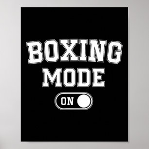 Affiche Mode Boxe Activé Cadeau Drôle de Boxeur Entraîneur