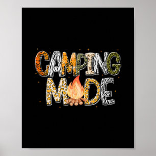 Affiche Mode Camping Aventure estivale Feu de camp Amour d