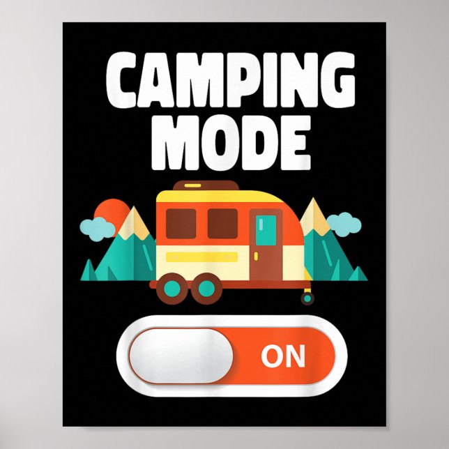 Affiche Mode Camping Sur Remorque Rv (Devant)