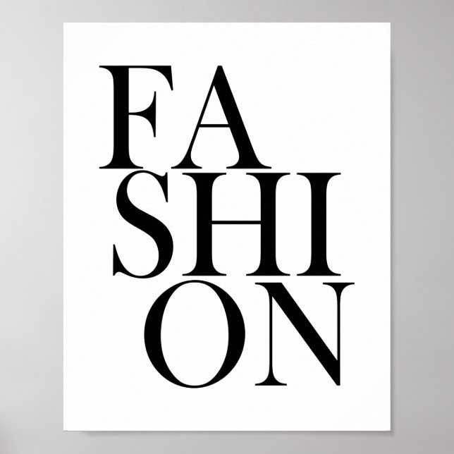 Affiche MODE - Citation de typographie élégante et stylée  (Devant)