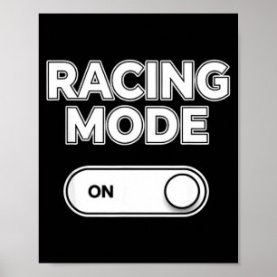 Affiche Mode de course drôle disant avec interrupteur à ba