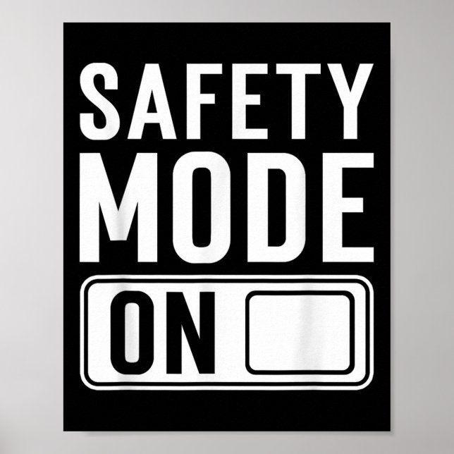 Affiche Mode De Sécurité Sur La Sécurité Drôle (Devant)