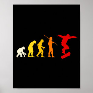 Affiche Mode de skateboard Cadeau de skater Adolescent Enf