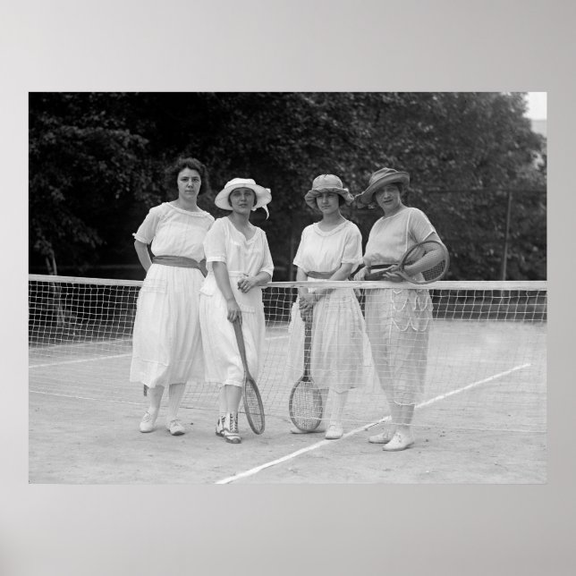 Affiche Mode de tennis des années 1920 (Devant)