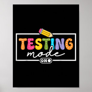 Affiche Mode de test amusant lors du test Thé de motivatio