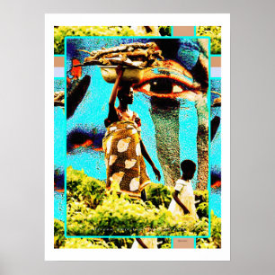 Affiche Mode de vie spirituel africain - Mère et Fille