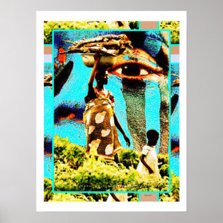 Affiche Mode de vie spirituel africain - Mère et Fille