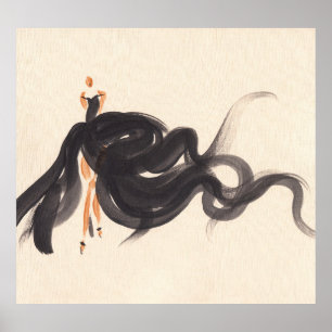 Affiche Mode élégante : Aquarelle Lady