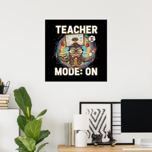Affiche Mode Enseignant : ACTIVÉ – Dessin de chouette drôl
