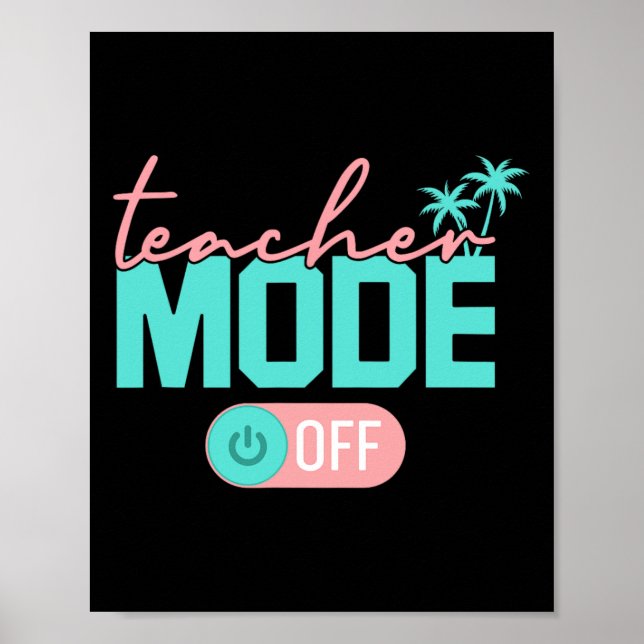 Affiche Mode Enseignant Désactivé Dernier Jour D'école Été (Devant)