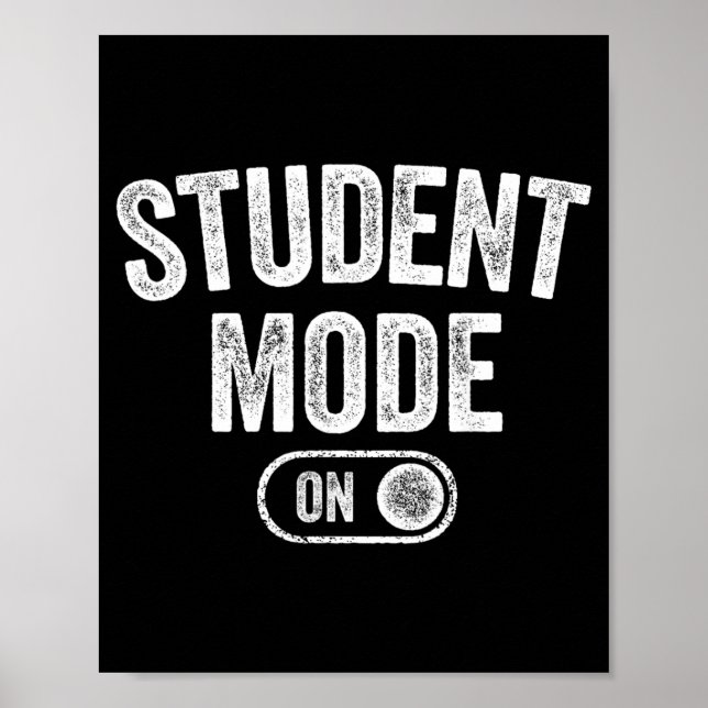 Affiche Mode Étudiant Activé Cadeau Éducation École Drôle (Devant)