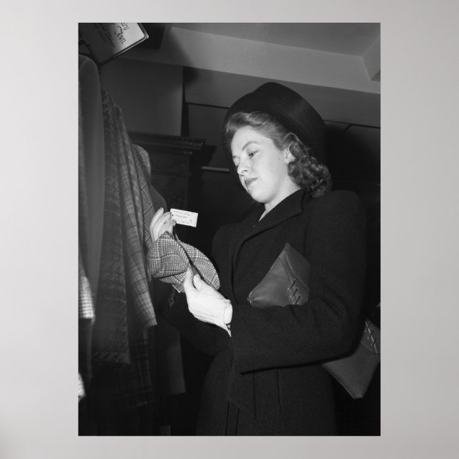 Affiche Mode féminine, années 1940 (Devant)